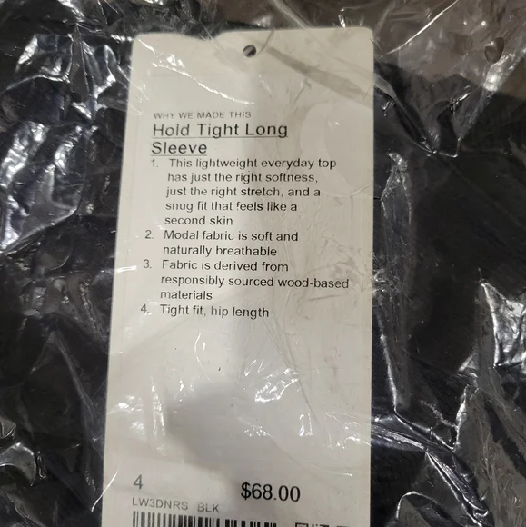 SOLD-Lululemon Hold Tight Long Sleeve Shirt SZ 4 - Picture 6 of 6
